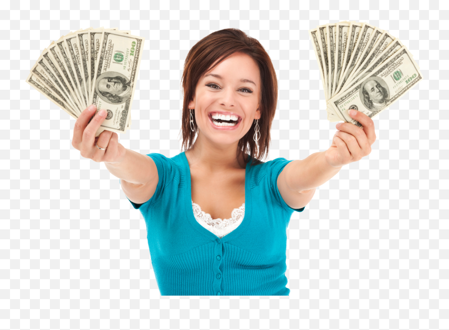 Person With Money Png - Woman Rideshare Money Woman Woman Holding Money Png,Money Transparent
