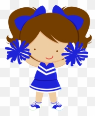 Cheerleader Transparent Png Clipart - Blue