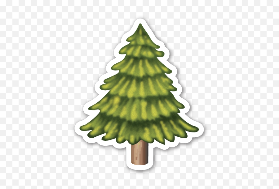 Tree Emoji No Background Png Image - Pine Tree Emoji Transparent,Evergreen Tree Png