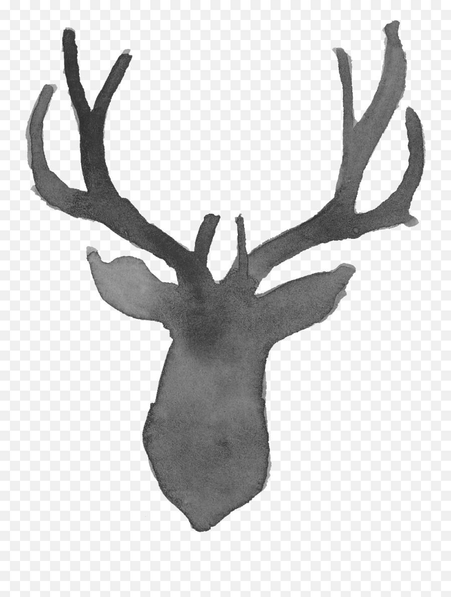 6 Watercolor Deer Silhouette Png Transparent Onlygfxcom - Reindeer,Reindeer Transparent