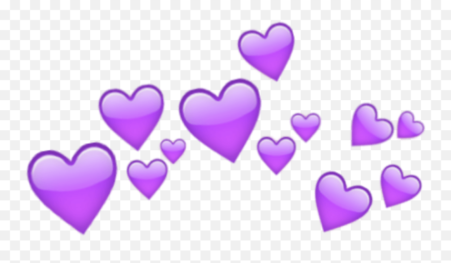 Purple Heart Emoji Transparent - Transparent Background Purple Hearts Png,Emoji Hearts Transparent