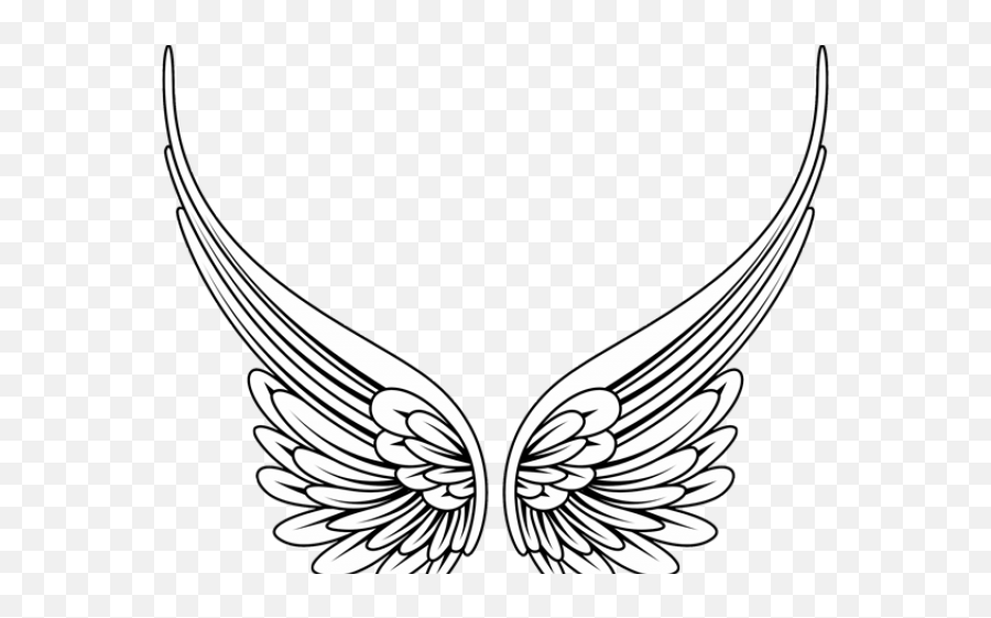 Angel Wings Wing Templates Clipart Kid - Clipartix Simple Wing Tattoo Designs Png,Black Angel Wings Png