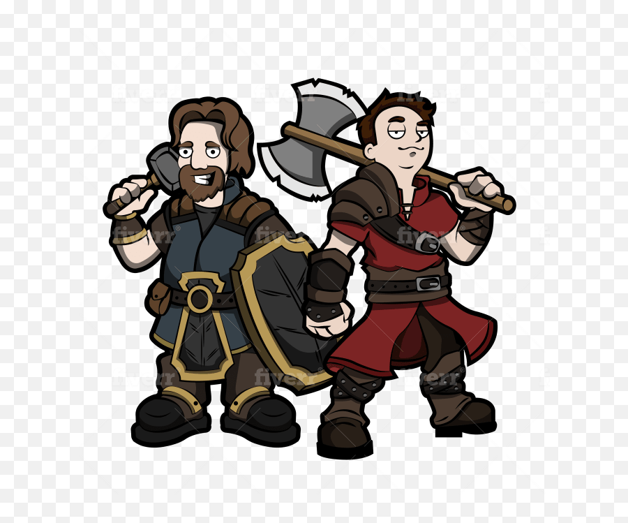 Draw You As A Medieval Rpg Video Game Character - Cartoon Png,Video Game Characters Png