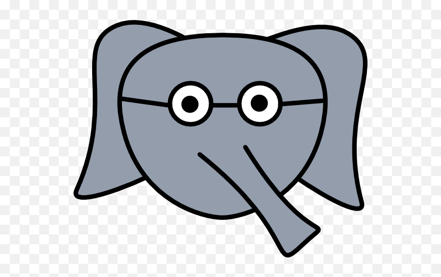 Download Elephant Cartoon Face - Cartoon Elephant With Gray Glaces Face Elephant Clip Art Png,Cartoon Glasses Png