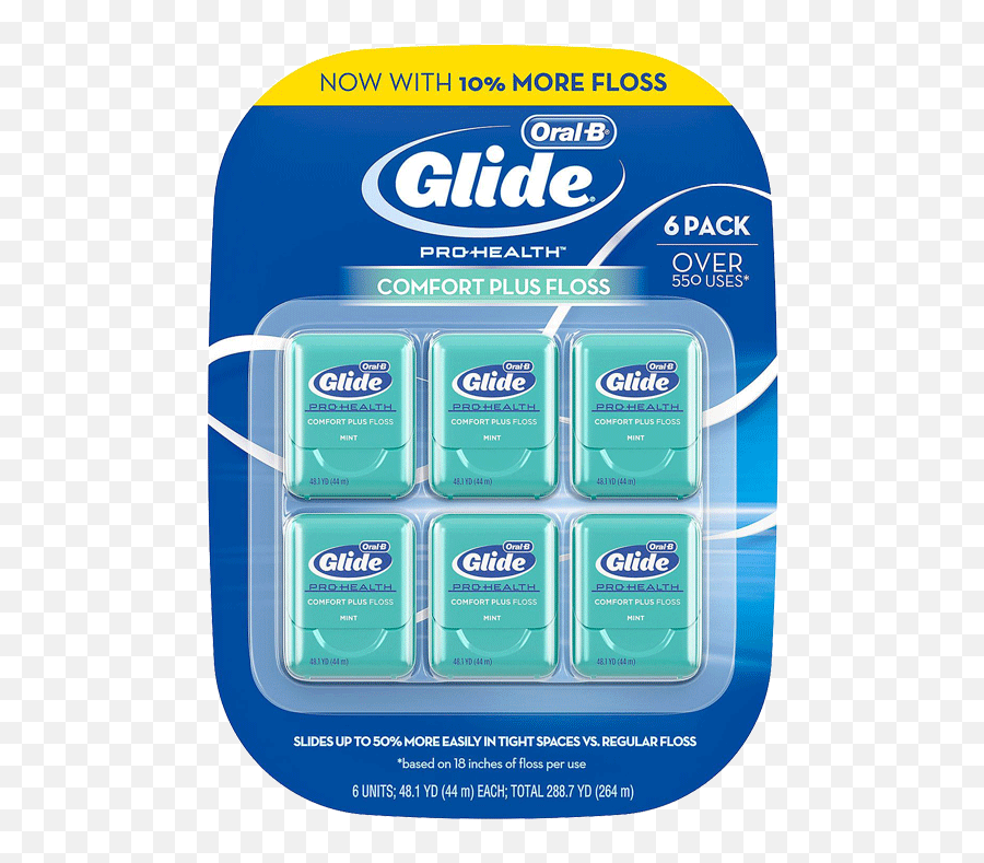 Oral - B Glide Pro Health Comfort Plus Dental Floss 6 Pk U2022 Thirstyrun Oral B Glide Floss Png,Floss Png