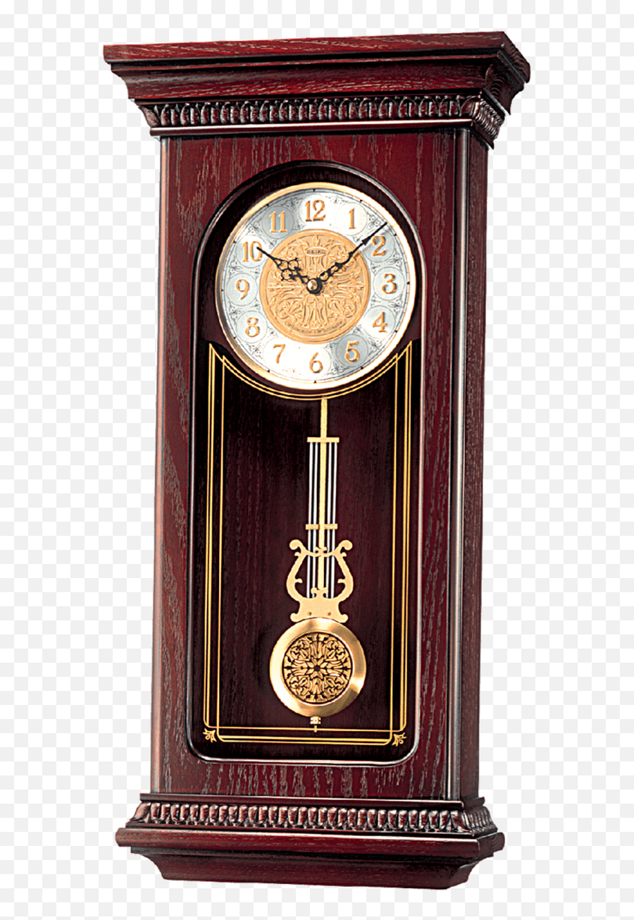 Mahogany Wall Clock With Pendulum And Chime Qxh008blh - Christiaan Huygens Invention Of The Clock Png,Grandfather Clock Png