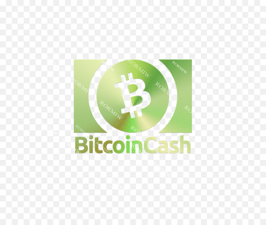 Bitcoin Cash Bch Laminated Metal Green - Graphic Design Png,Bitcoin Cash Logo Png