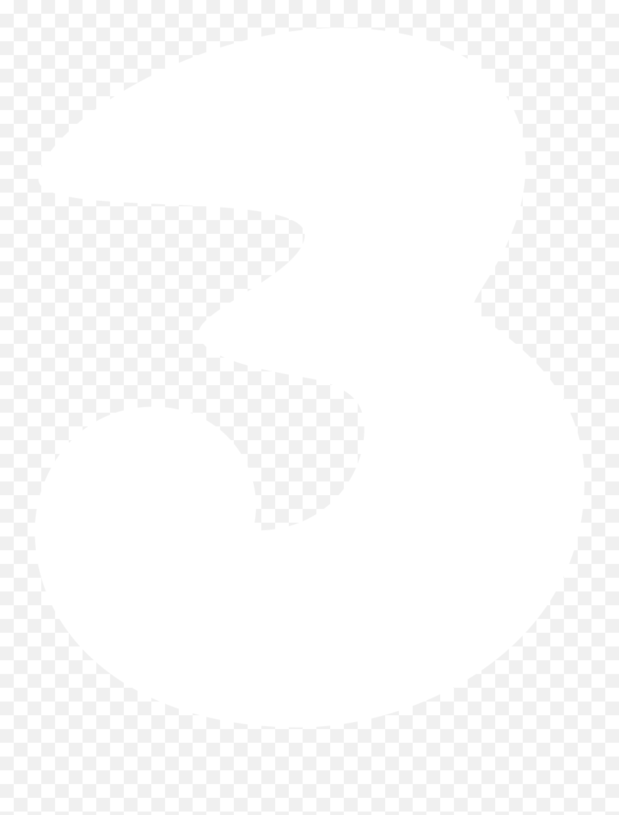 3 Mobile Logo Black And White - Clip Art Png,Twitter Logo White