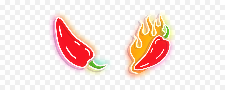 Red Hot Pepper Neon Cursor U2013 Custom Browser Extension - Neon Chilli Png,Hot Pepper Png