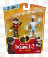 Incredibles 2 Violet And Frozone Action - Incredibles 2 Junior Supers Frozone Png,Frozone Png