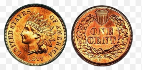 Download Indian Head Penny 1859 - 1909 Penny 2013 Png Indian Usa 1 Cent 1877,Cent Png