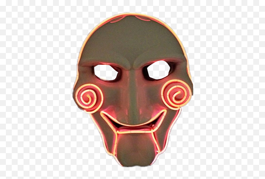 Neon Glow Saw Clown Mask Png Official Psds - Supernatural Creature,Mask Png