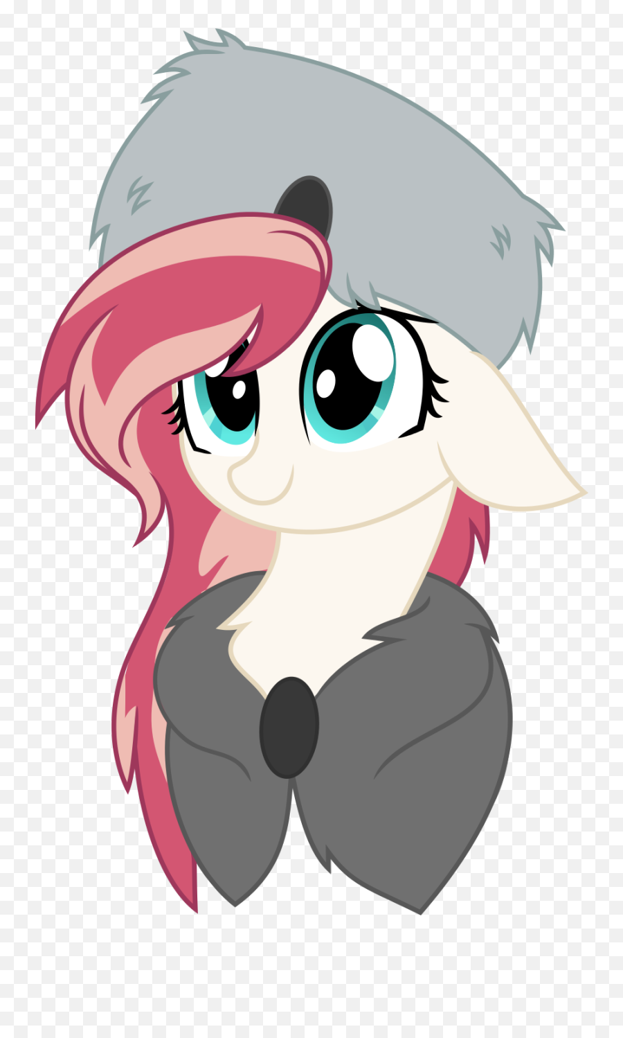 Download Hd Clip Black And White Artist Aureai Hat Oc Only - Anime Girl Wearing Ushanka Png,Soviet Hat Png