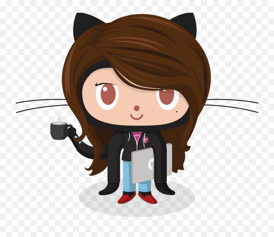 The Female Octocat Best Way - Macbook With Stickers Feminism Png,Github Logo Transparent