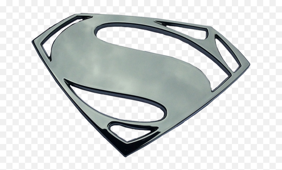 Batman V Superman Dawn Of Justice - Superman Black Chrome Premium Emblem Automotive Decal Png,Batman V Superman Logo Png