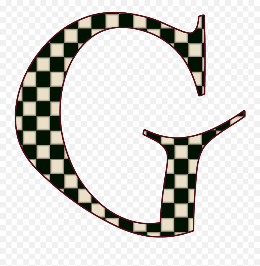Clipart Letters Capital Transparent - Checkered Letter G Png,Letter V Png
