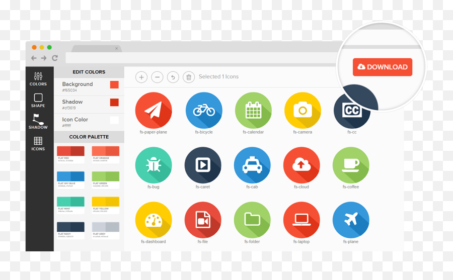 Flat Icons Generator Icon Web Design Tools - Zuccotti Park Png,Flat Image Icon