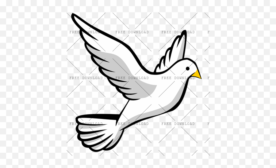 Dove Bird Png Image With Transparent - Flying Bird Cartoon Drawing,Black Bird Png