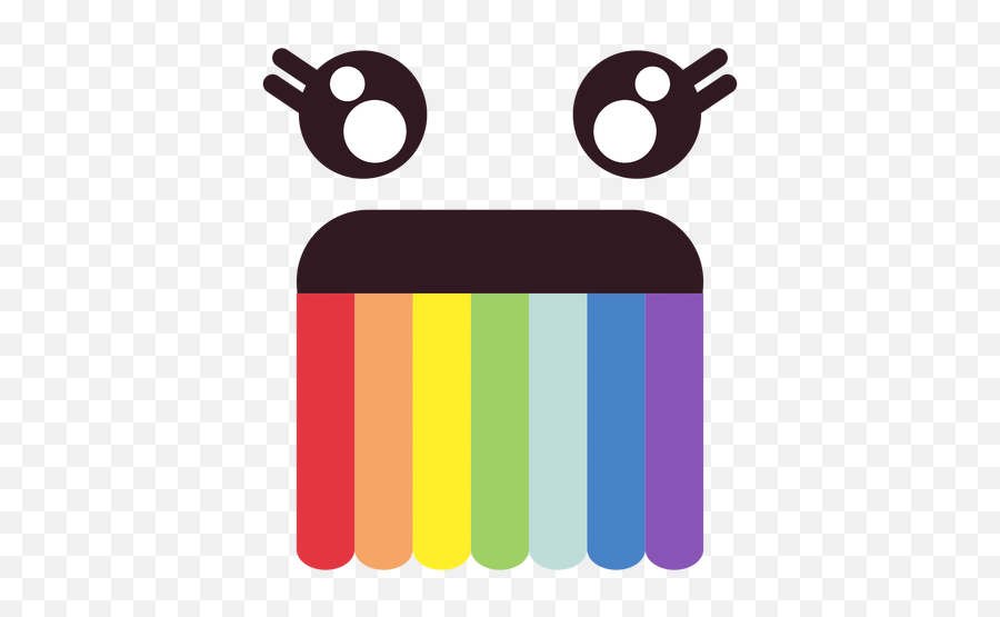 Simple Puking Rainbows Emoticon Face - Emoji Vomitando Arco Iris Png,Rainbows Png