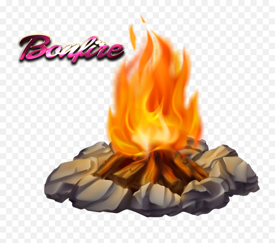 Campfire Bonfire Camping Clip Art - Transparent Background Campfire Clipart Png,Camp Fire Png