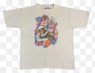 Vintage Sonic Youth Flower Astronaut T - Shirt Short Sleeve png