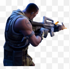 Clipart Gun Fortnite Transparent Free - Fortnite With Gun Png