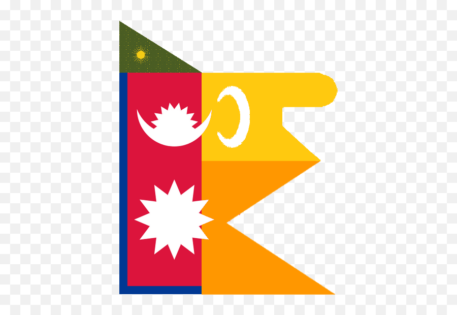 Download Maratha Flag - Flag In The Style Of Nepal Png Image Nepal Flag,Nepal Flag Png