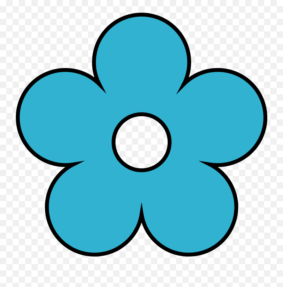 Cornflower Blue Flower Png Clipart - Mystery Machine Scooby Doo Flowers,Flower Cartoon Png