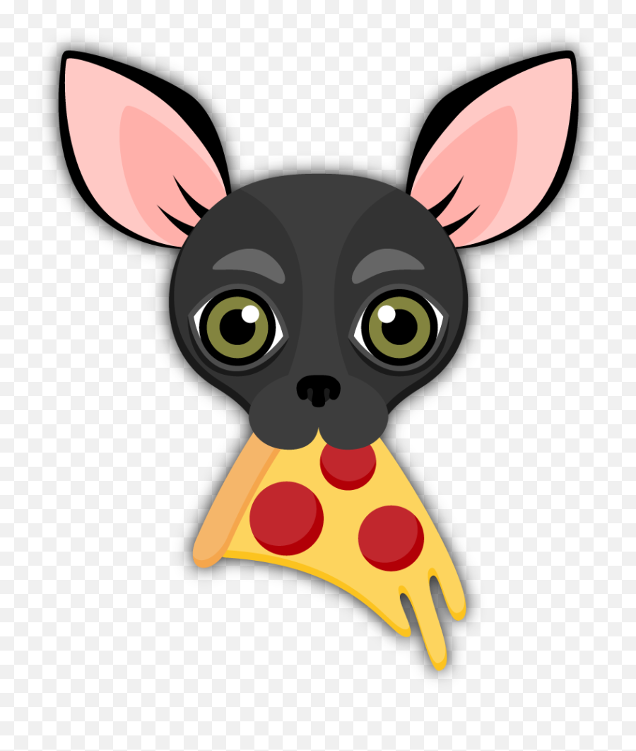 Download Black Chihuahua Emoji Stickers - Chihuahua Emoji Png,Dog Emoji Png