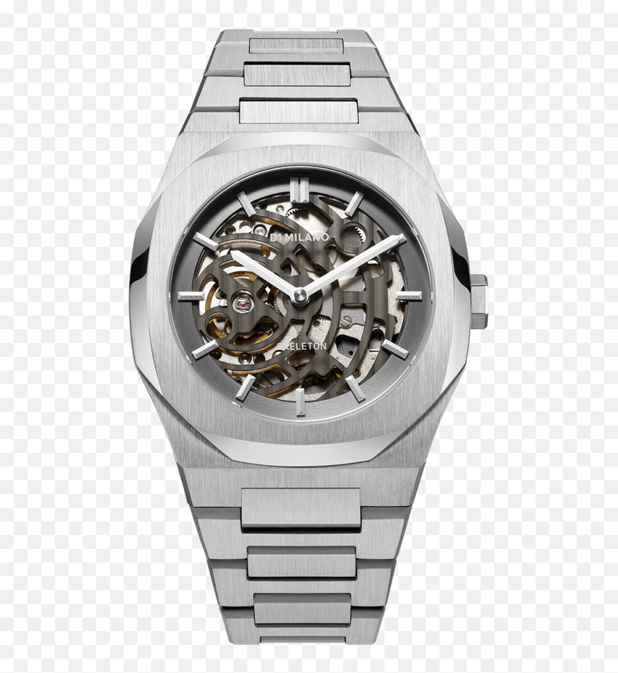 Skeleton Bracelet 415 Mm - Silver D1 Milano D1 Milano Skeleton Watch Png,Silver Png