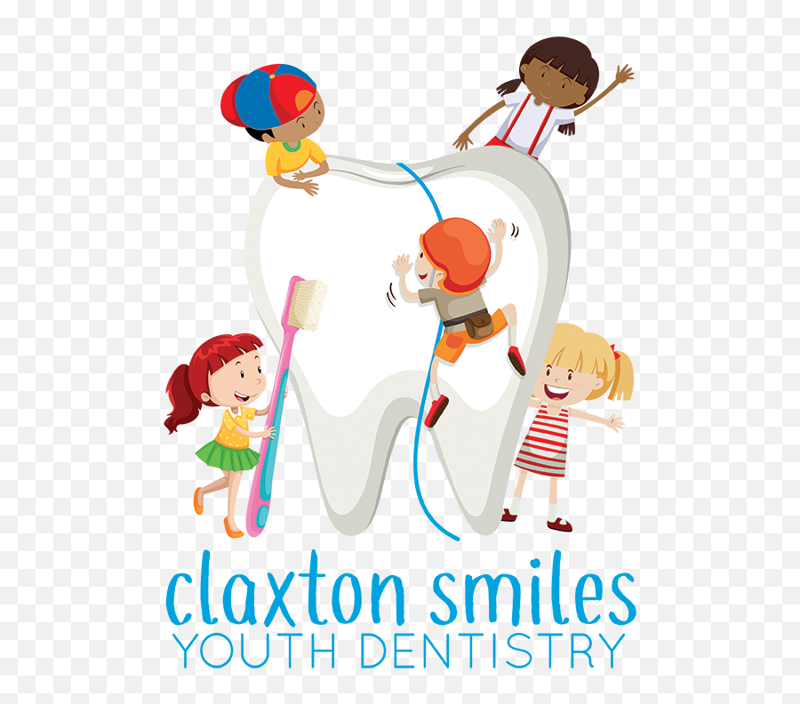 Claxton Smiles Youth Dentistry Ga Dentist - Kids Brushing Teeth Cartoon Png,Smile Logo