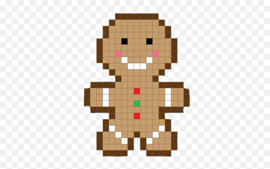 Navidad Png Sticker Galletas - Pixel Art Gingerbread Man,Navidad Png