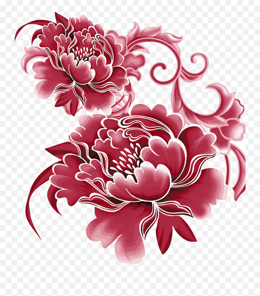 Download Chinese Flower Pattern Png - Chinese Flower Pattern Png,Flower Pattern Png