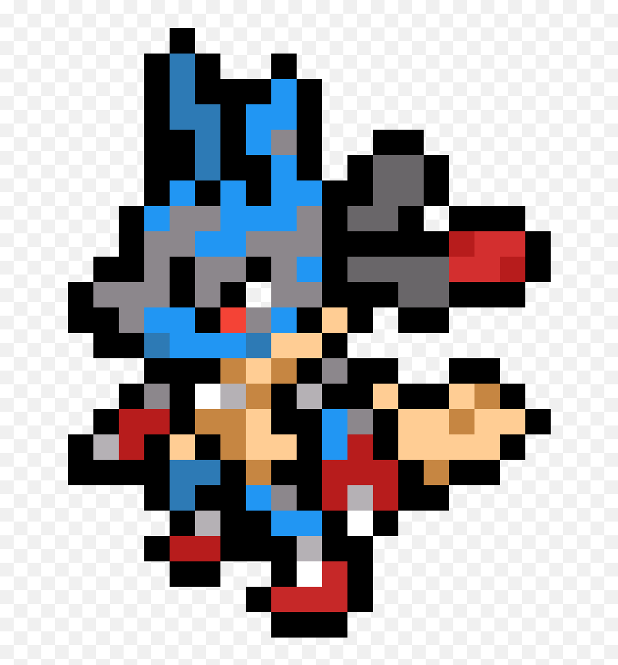 Pixilart - Mega Lucario By Beario11 Mega Lucario Pixel Art Png,Lucario Png