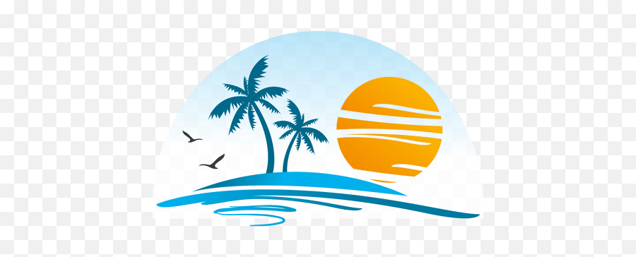 Beach Island Landscape Logo - Transparent Png U0026 Svg Vector File Playa Logo Png,Island Png