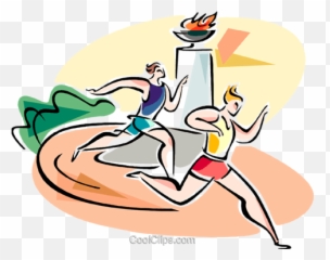 People Running Race Royalty Free Vector Clip Art - png