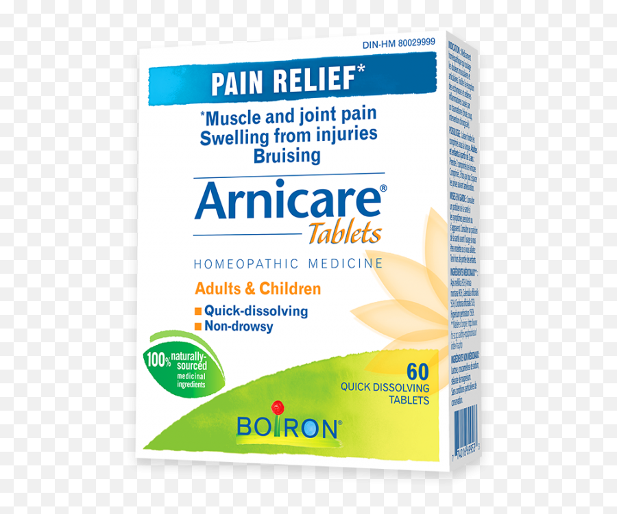 Arnicare Tablets Relieves Pain Boiron Canada - Arnica Anti Inflammatoire Comprimé Png,Bruises Png