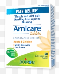 Arnicare Tablets Relieves Pain Boiron Canada - Arnica Anti Inflammatoire Comprimé Png,Bruises Png