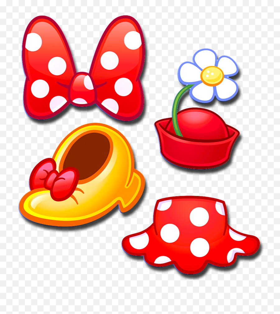 Minnie Mouse Party Disney Emoji Blitz - Disney Emoji Blitz Food Items Png,Mickey Ears Png