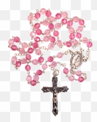 Download Item - Pink Rosary Beads Png PNG Image with No