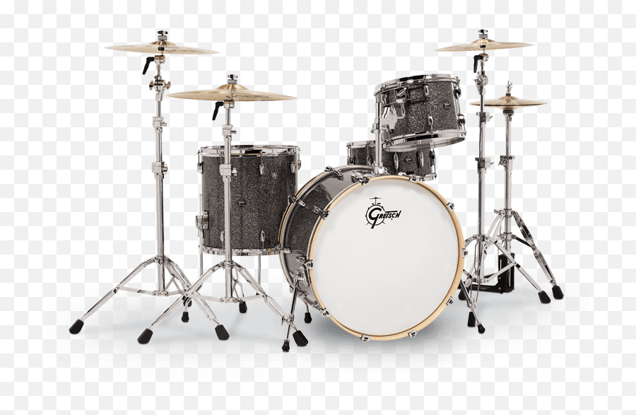 4 Pieces Drum Kit Png Image With No - Drum Set With 3 Cymbals,Drums Transparent Background