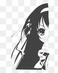 Haruhi Suzumiya Png Black And White - Anime Character Stencils