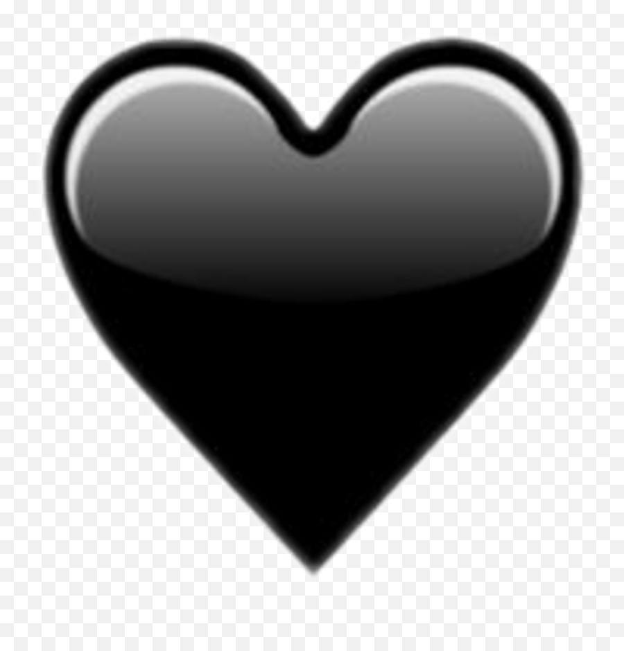 Transparent Black Heart Emoji - Black Heart Emoji Whatsapp Png,Heart Emojis Transparent