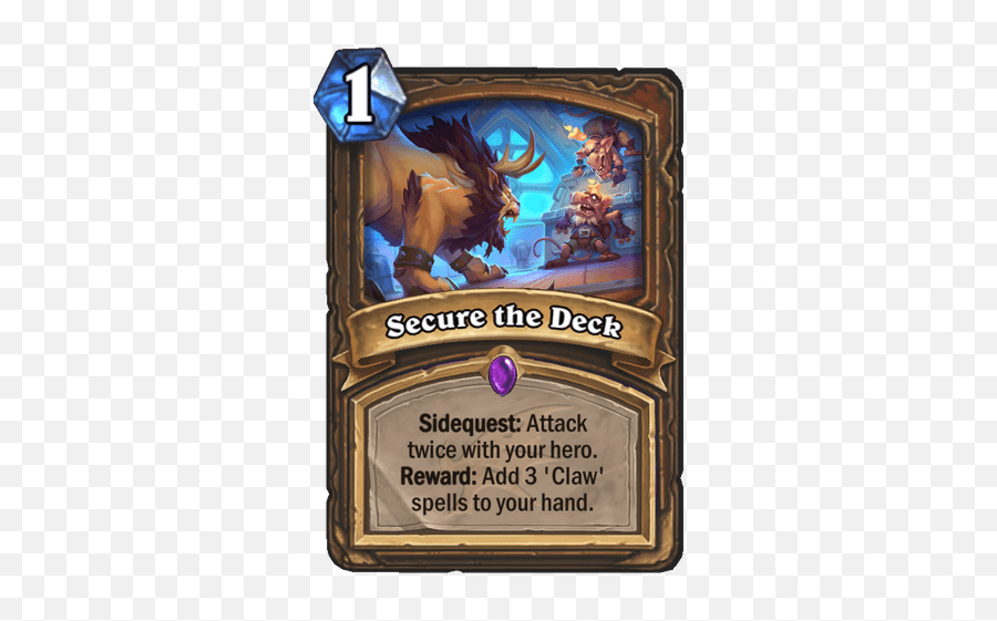 Descent Of Dragons Card Reveals November 22nd - News Icy Secure The Deck Hearthstone Png,Druid Png