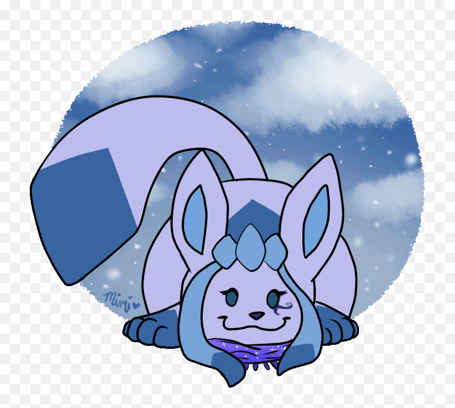 Pretty Glaceon Lil Wagging Boop Click Me I Move By Mimi - Glaceon Tail Wag Gif Png,Glaceon Transparent