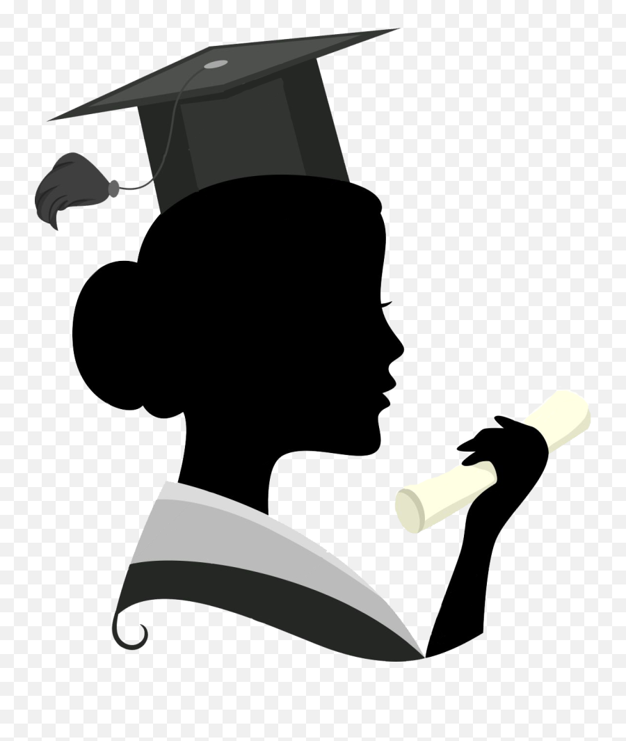 Graduation Ceremony Silhouette - Graduation Girl Logo Png,Class Of 2018 Png
