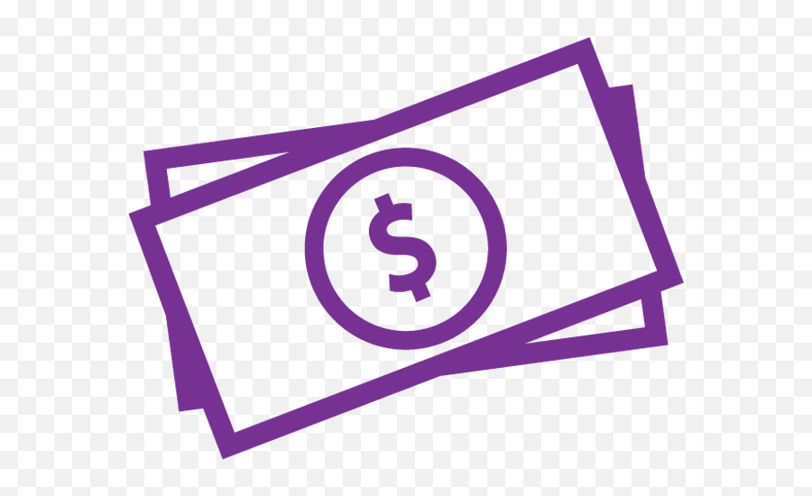 Save Time And Money Dollar Bills Icon - Money Icon Png Purple,Bills Icon