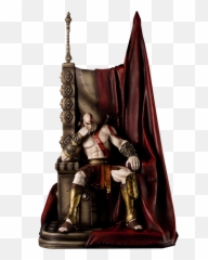 God Of War - Kratos On Throne Statue png