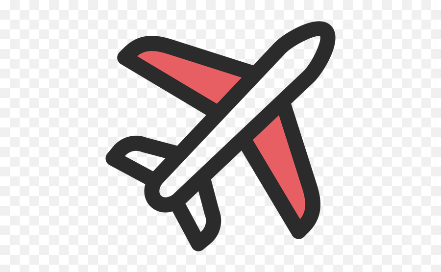 Airplane Colored Stroke Icon - Transpare 860791 Png Colorful Airplane Icon Png,Airplace Icon