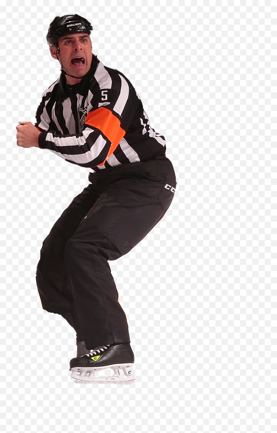 Hockey Player And Terrified Referee - Hockey Player Transparent Background Png,Referee Png
